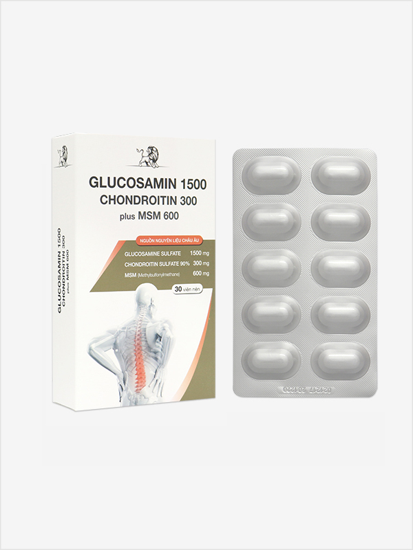 Glucosamin 1500 Chondroitin Plus MSM tái tạo, phục hồi mô sụn khớp