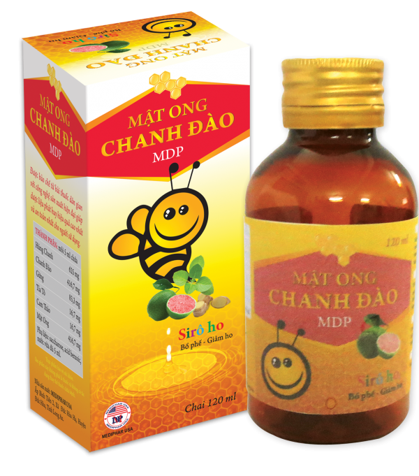 siro ho mật ong chanh đào
